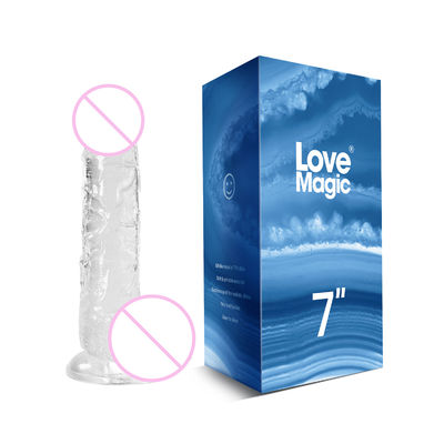 Feel Like Skin Clear Dildo Sex Toy Adult Sex Hands Free Play